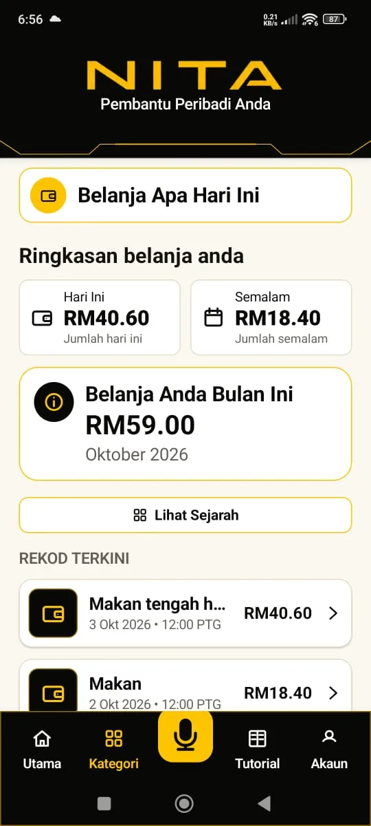 Skrin Belanja Apa Hari Ini