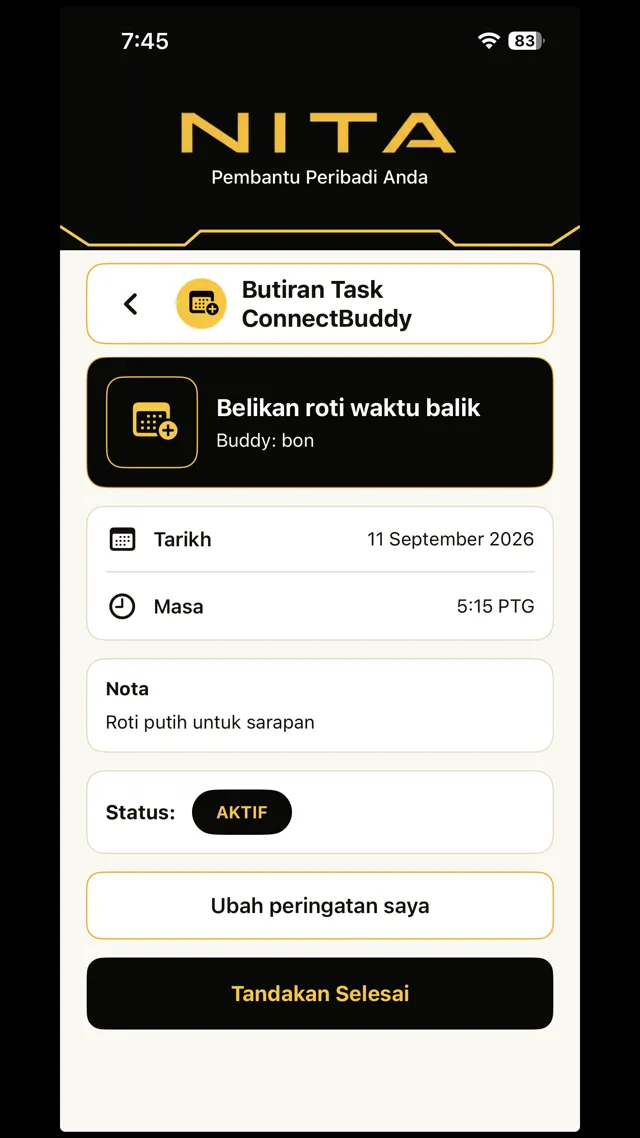 Contoh tugasan ConnectBuddy